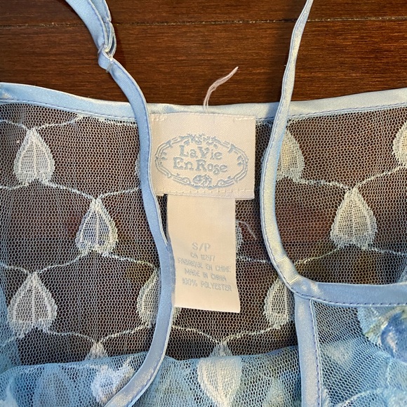 amazing rare blue lace mesh slip dress! - Picture 3 of 4